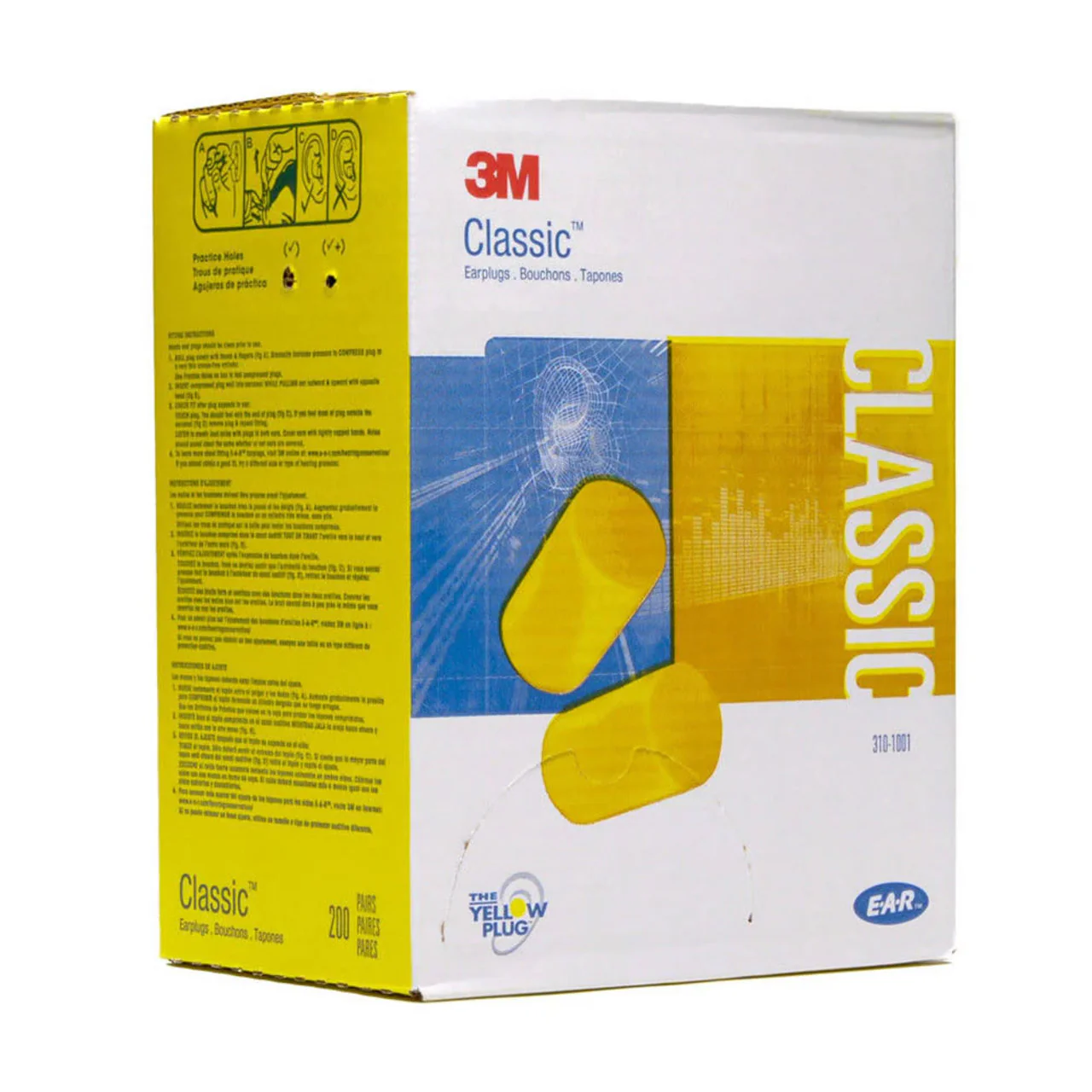 3M E-A-R Classic Earplugs 310-1001 - 200 Pair - Image 2