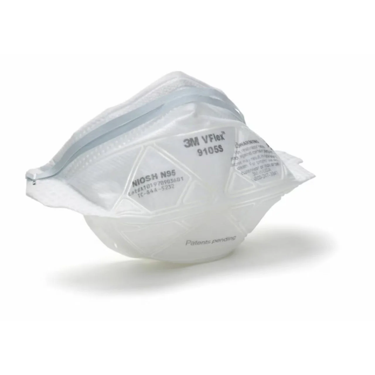 3M N95 Disposable Respirator, 9105S, White, Pack of 50 - Image 2