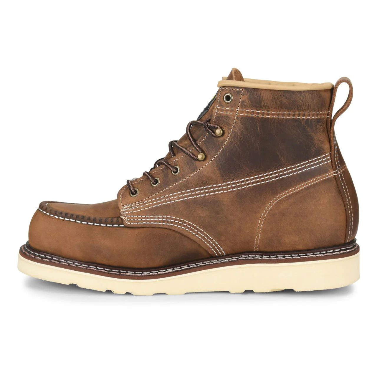 Carolina Men's AMP 6" USA EH Steel Toe Boots, CA7811, Tan - Image 4