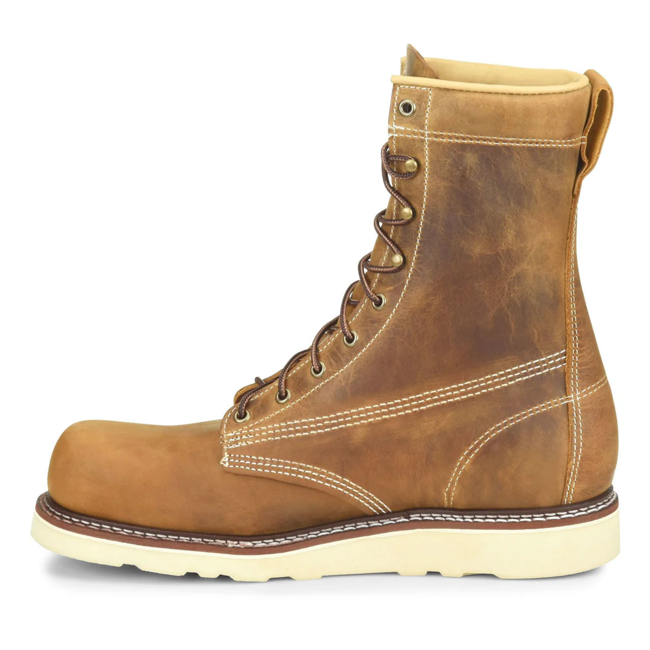 Carolina Men's AMP USA 8" EH Steel Toe Boots, CA7505, Tan - Image 4