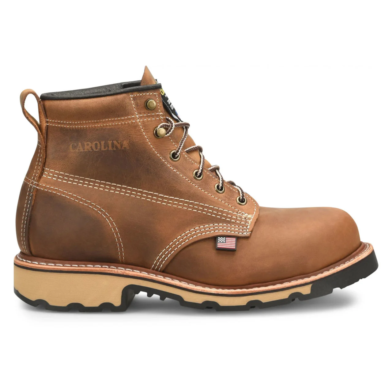 Carolina Men's Ferric USA 6" EH Steel Toe Boots, CA7829, Brown