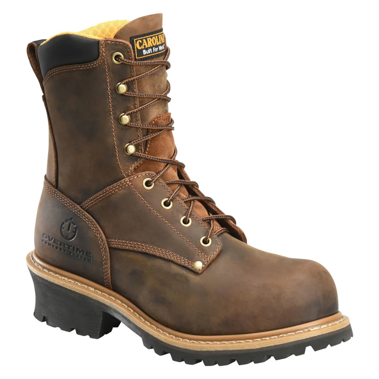 Carolina Men's Poplar 8" Logger EH Soft Toe Boots, CA9053, Brown - Image 2