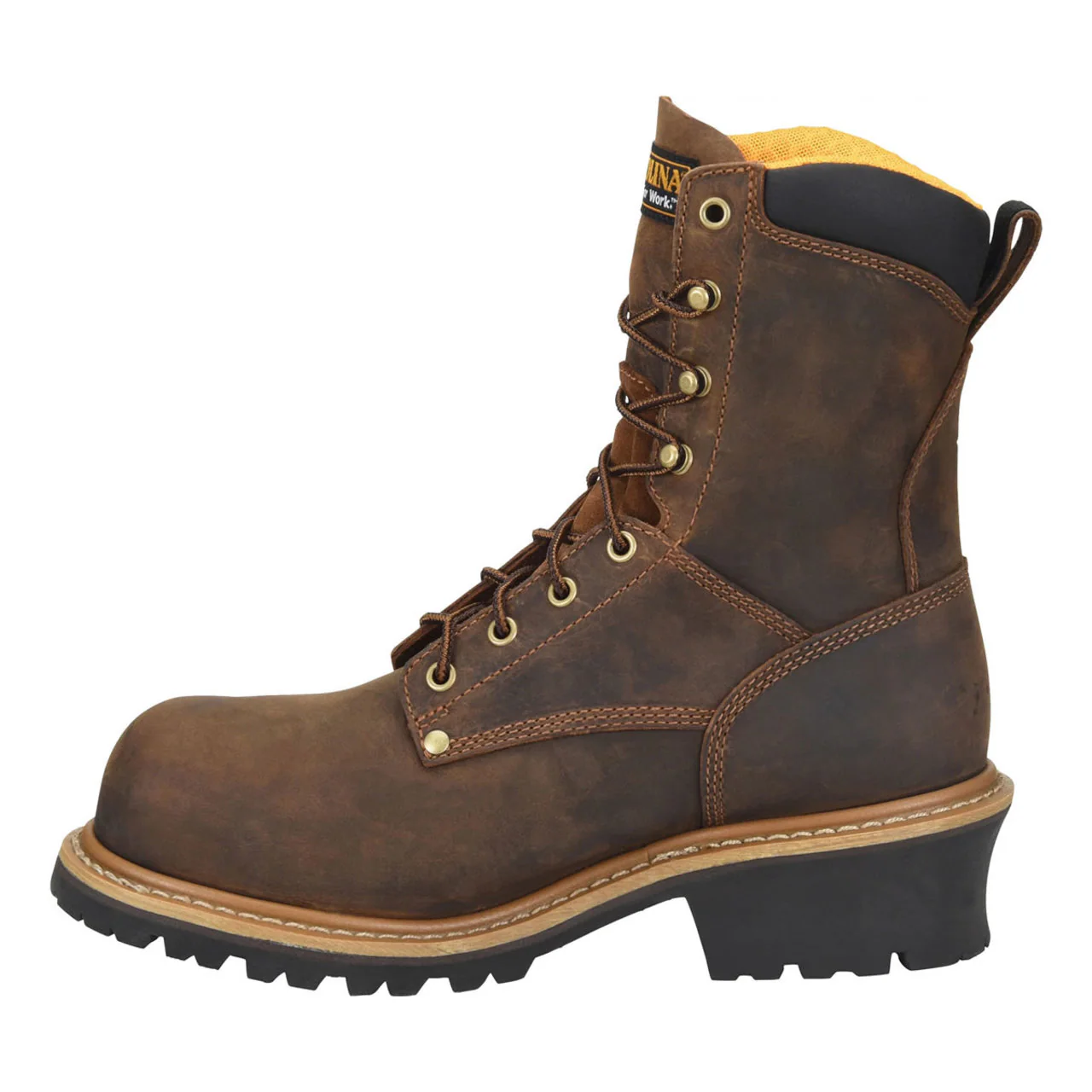 Carolina Men's Poplar 8" Logger EH Soft Toe Boots, CA9053, Brown - Image 5