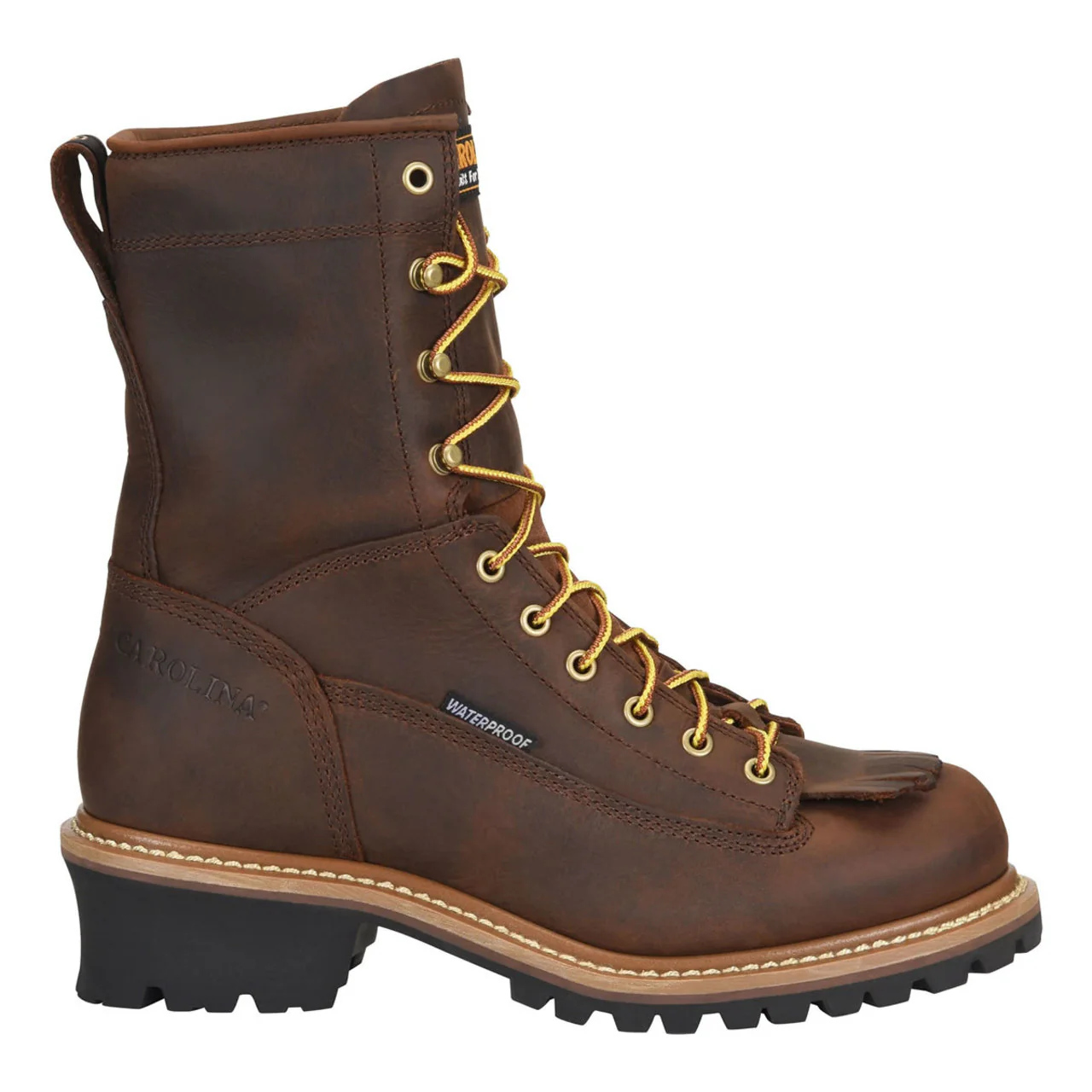Carolina Men's Spruce 8" Loggers Waterproof EH Steel Toe Boots, CA9824, Copper Crazy Horse