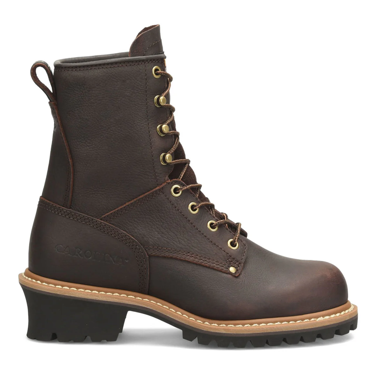 Carolina Women's Elm 8" Loggers EH Soft Toe Boots, CA421, Dark Brown