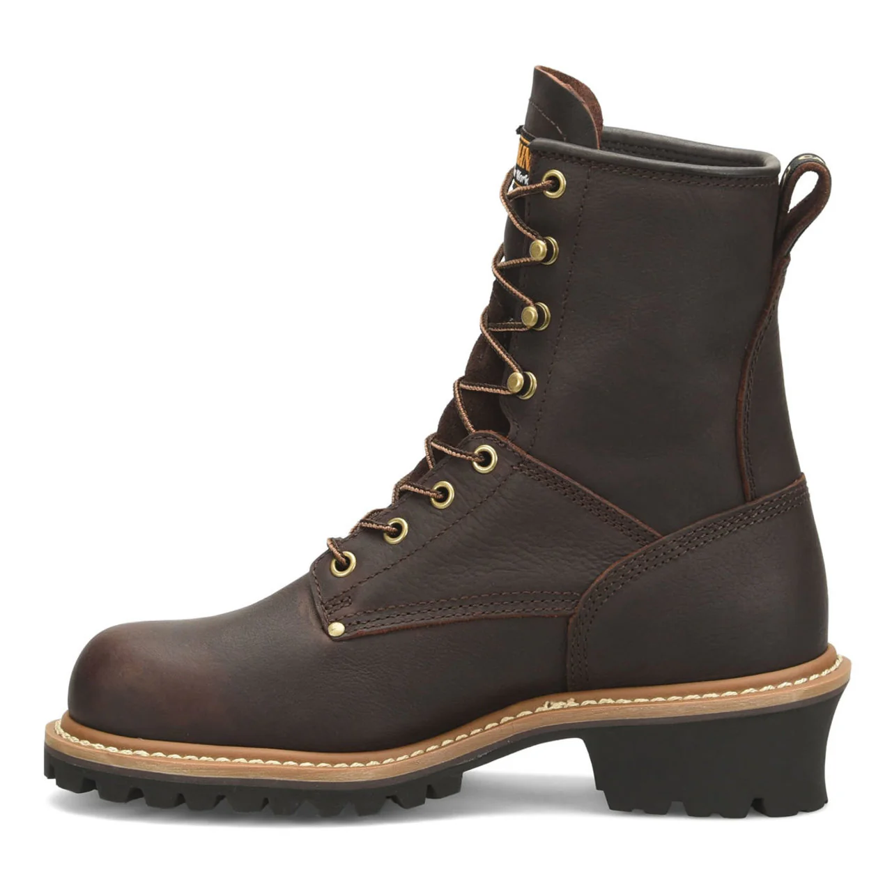 Carolina Women's Elm 8" Loggers EH Soft Toe Boots, CA421, Dark Brown - Image 4