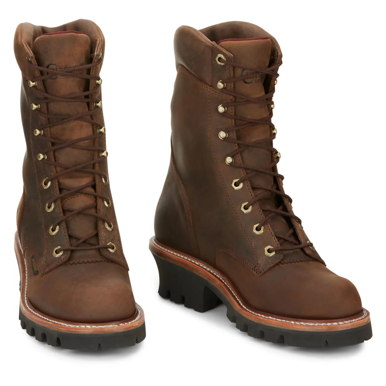 Chippewa Men's Super DNA 9" Logger Waterproof EH Steel Toe Boots, 59405, Tan - Image 2