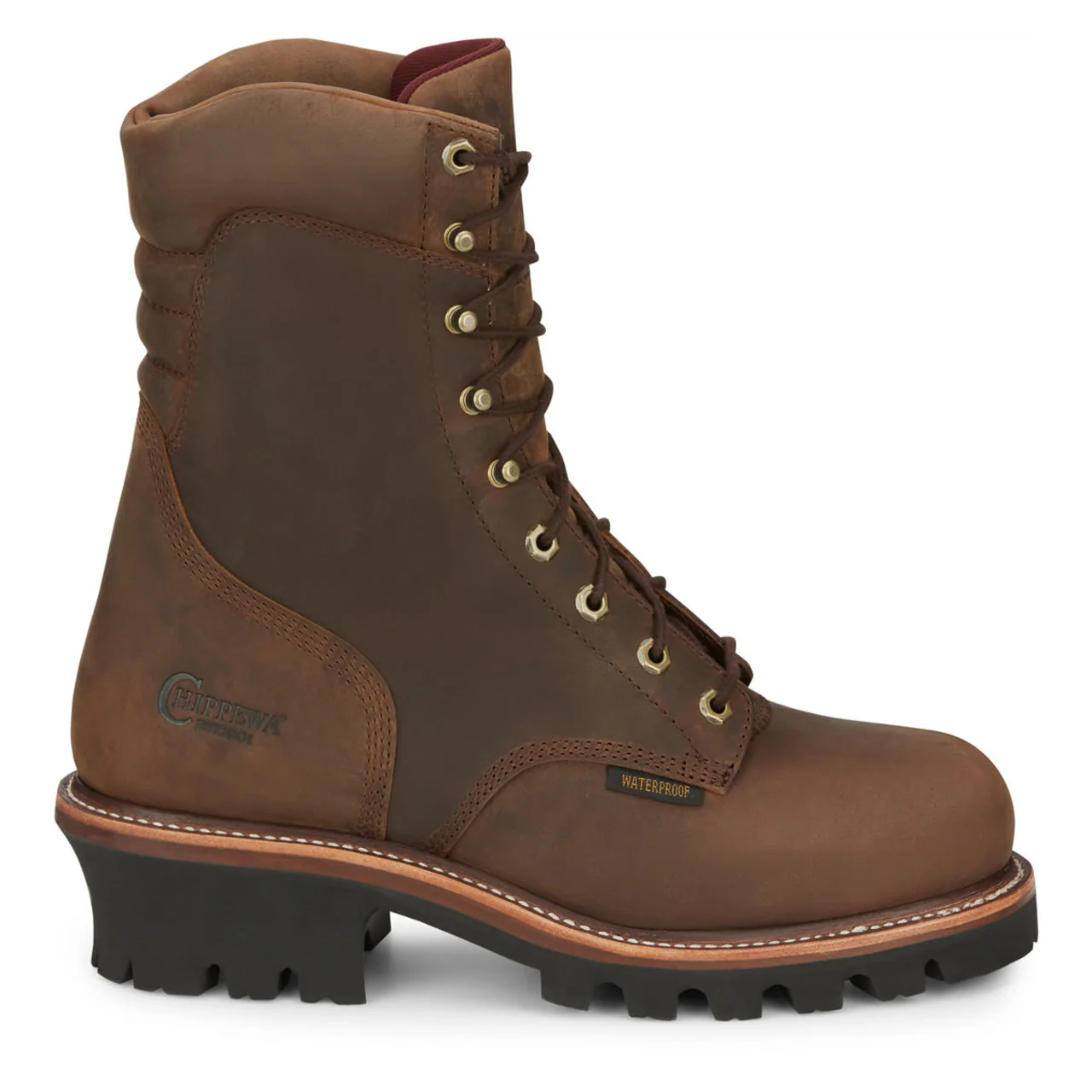 Chippewa Men's Super DNA 9" Logger Waterproof EH Steel Toe Boots, 59405, Tan - Image 8