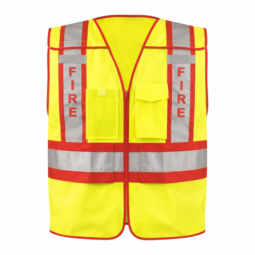 OccuNomix Type P Class 2 Hi-Vis Public Safety Fire Vest, LUX-PSF