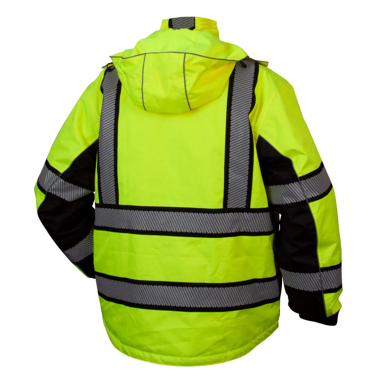 Custom Pyramex RPB36 Type R Class 3 Hi-Vis Waterproof 2-in-1 Quilt Lined Parka, Hi-Vis Lime Green - Image 3