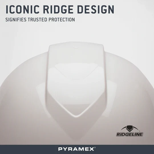 Pyramex Ridgeline Cap Style Hard Hat 6-Point Ratchet Suspension - Image 3