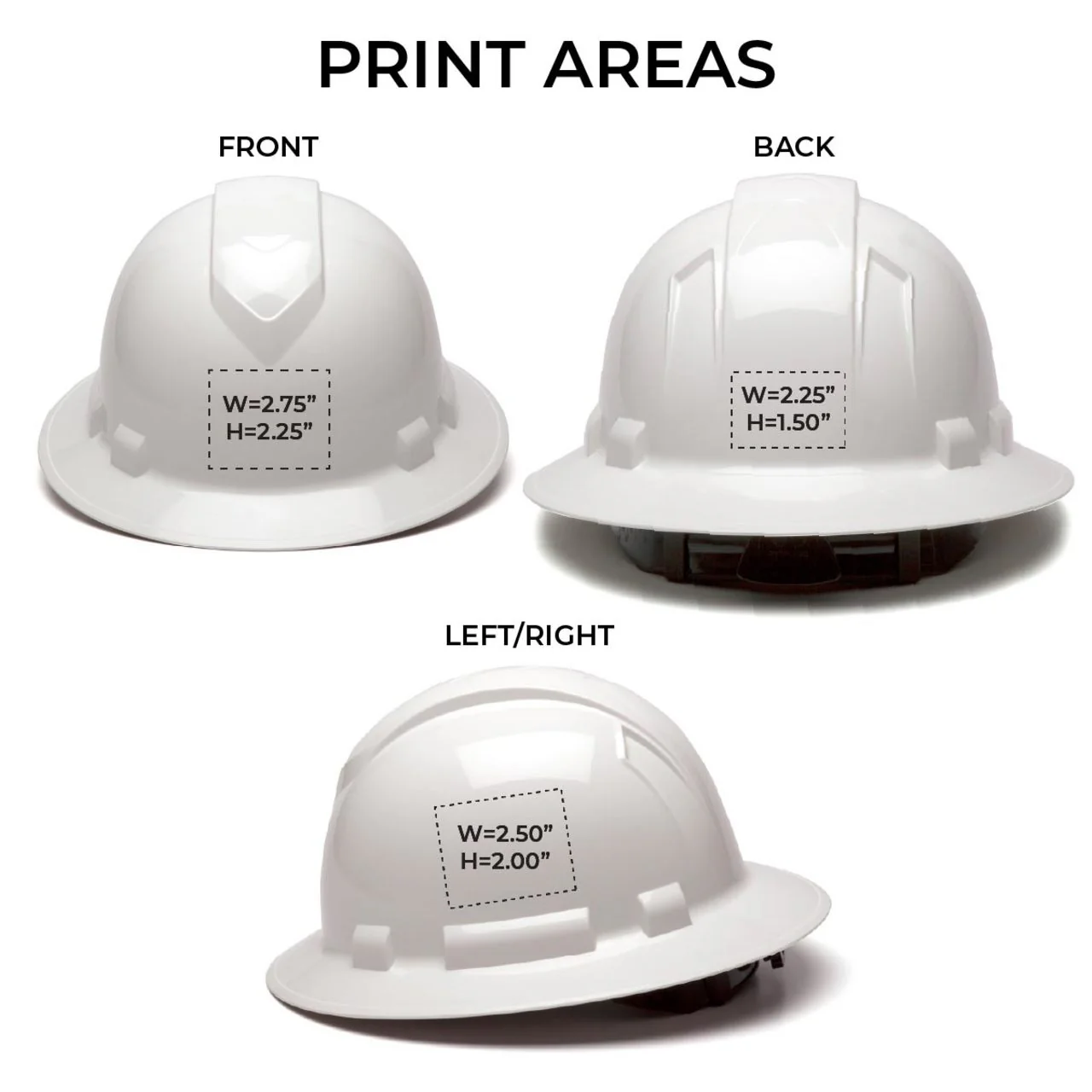 Custom Pyramex Ridgeline T2 Type 2 Full Brim Hard Hat, 6 Pack - Image 2