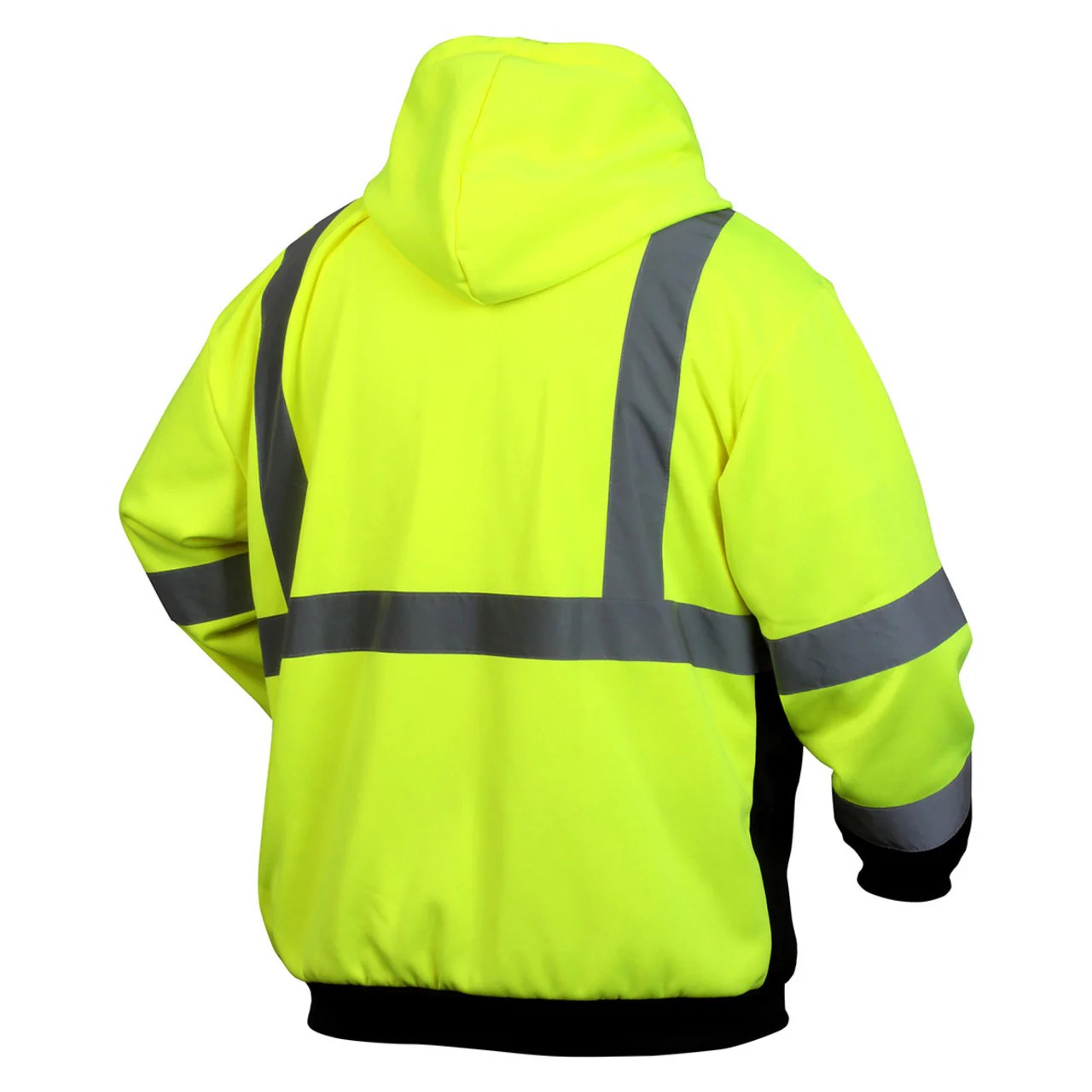 Custom Pyramex RSZH32 Type R Class 3 Zip Black Bottom Hooded Sweatshirt - Image 4