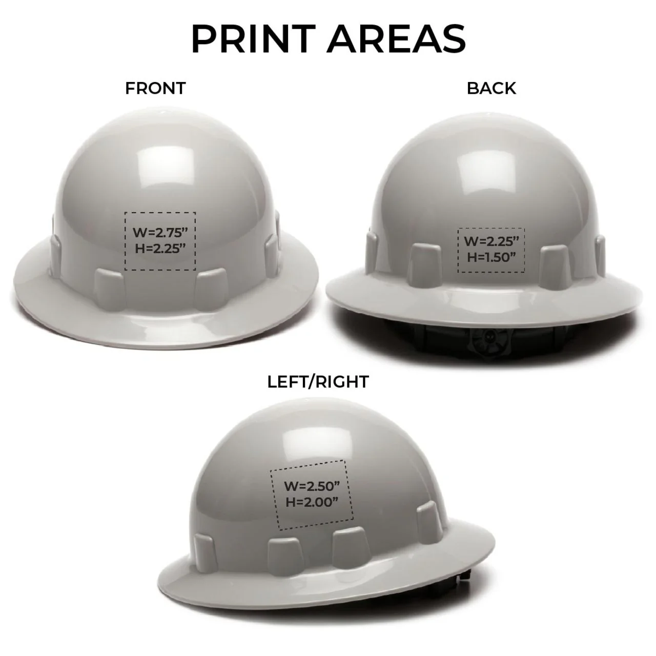 Custom Pyramex SL Series Sleek Shell Full Brim Hard Hat, 4-Point Ratchet Suspension, 12 Pack - Image 2