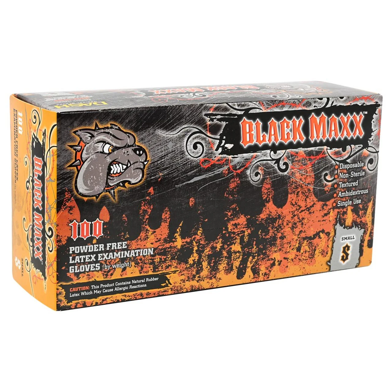 DASH Black Maxx Latex Exam Grade Disposable Gloves, Black, 6.6 mil, Case of 1000 - Image 3