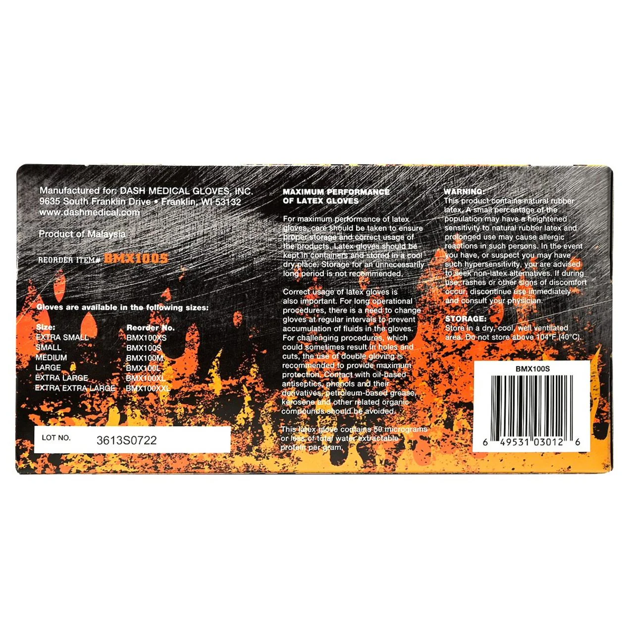 DASH Black Maxx Latex Exam Grade Disposable Gloves, Black, 6.6 mil, Case of 1000 - Image 5