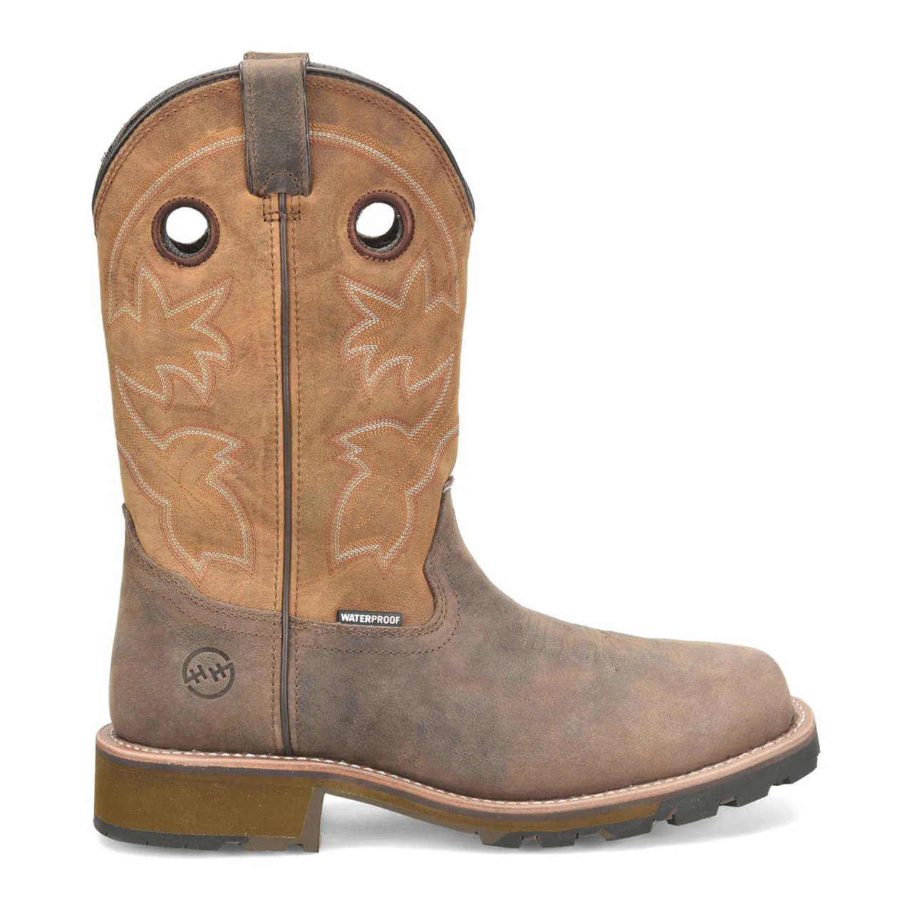 Double-H Men's Abner 12" Roper Waterproof EH Composite Toe Boots, DH5353, Brown