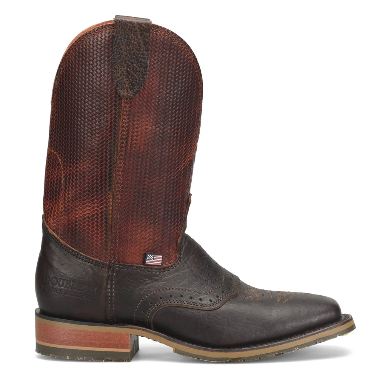 Double-H Men's Baler 10" Roper Soft Toe Boots, DH4654, Brown