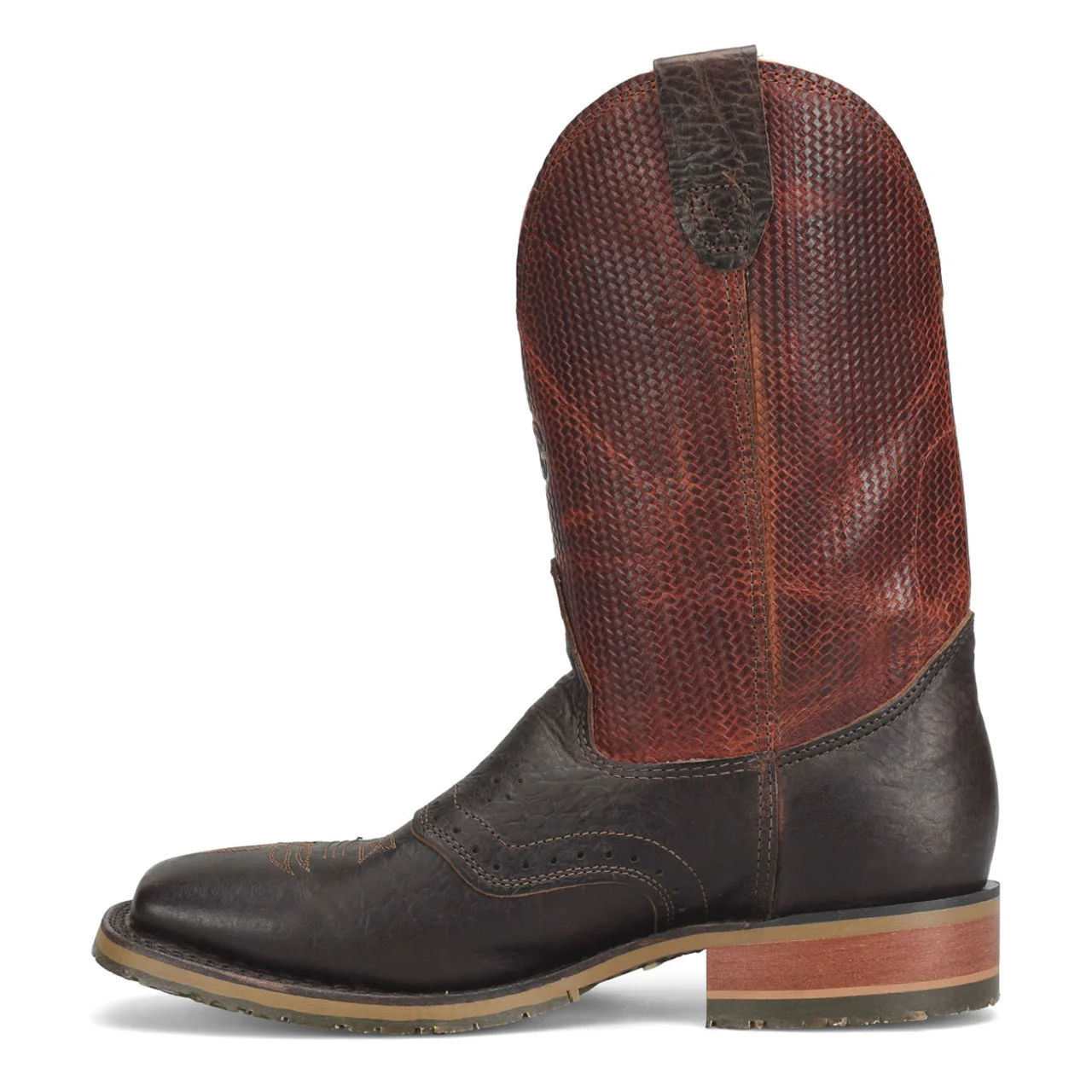 Double-H Men's Baler 10" Roper Soft Toe Boots, DH4654, Brown - Image 4