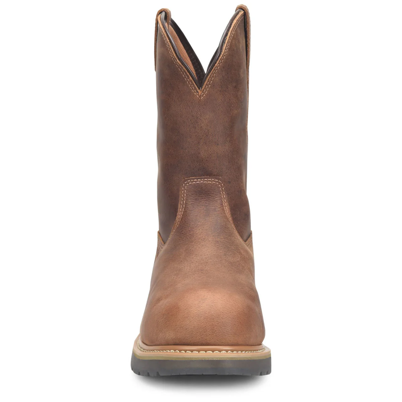 Double-H Boots Men's Boss 10" Wellington EH Alloy Toe Boots, DH4156, Brown - Image 3