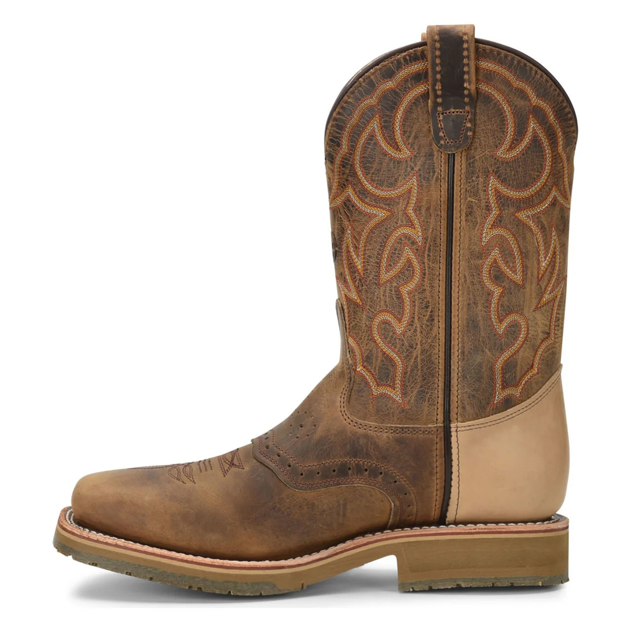 Double-H Boots Men's Dwight 11" Roper Steel Toe Boots, DH3567, Brown - Image 4