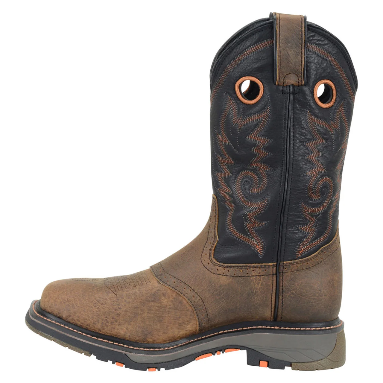 Double-H Boots Men's Isaac 12" Roper Composite Toe Boots, DH5130, Brown - Image 4