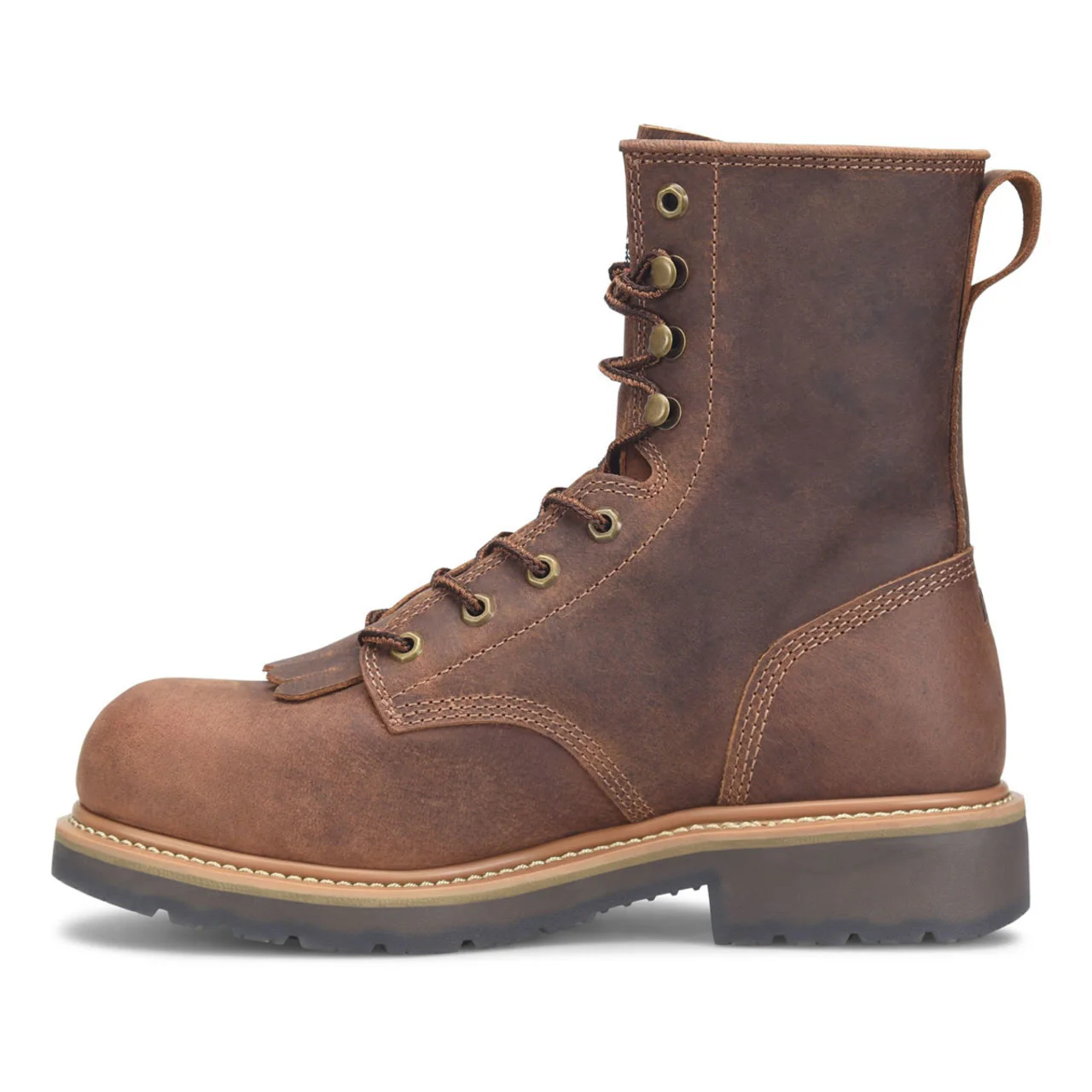 Double-H Boots Men's Judge 8" Wellington EH Alloy Toe Boots, DH4155, Brown - Image 4
