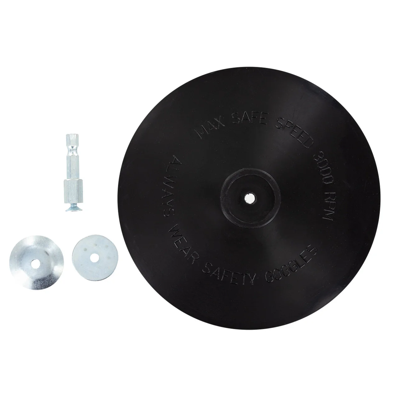 Eazypower 6" Black Rubber Back-Up Pad for Drills