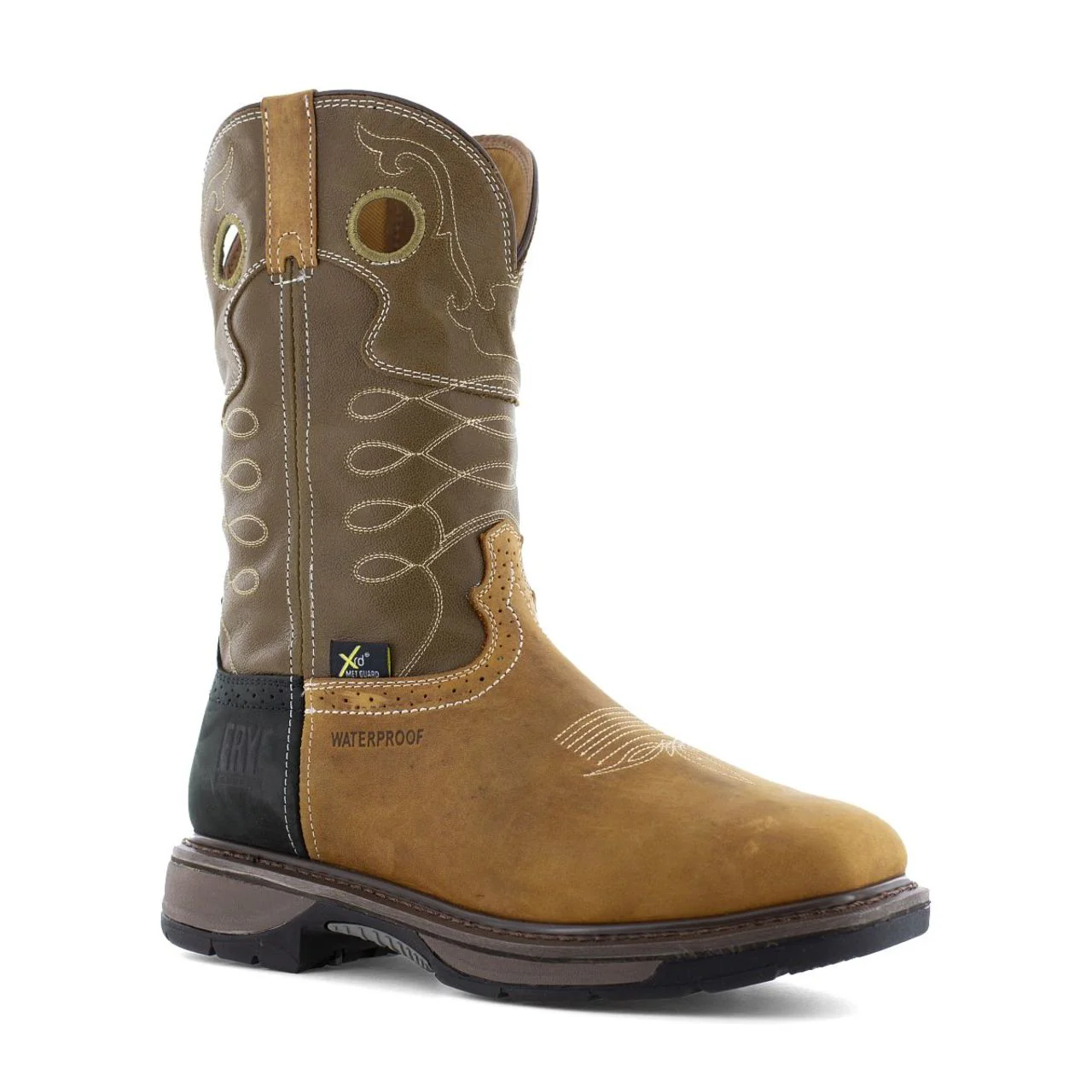 Frye The Safety-Crafted 10" Western Waterproof EH Met-Guard Steel Toe Work Boots, FR40104 - Image 2