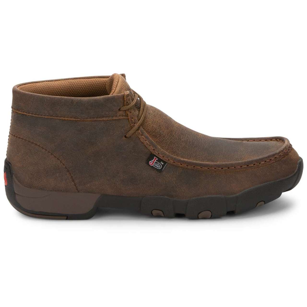 Justin Men's Cappie 4" EH Soft Toe Shoes, 232, Brown