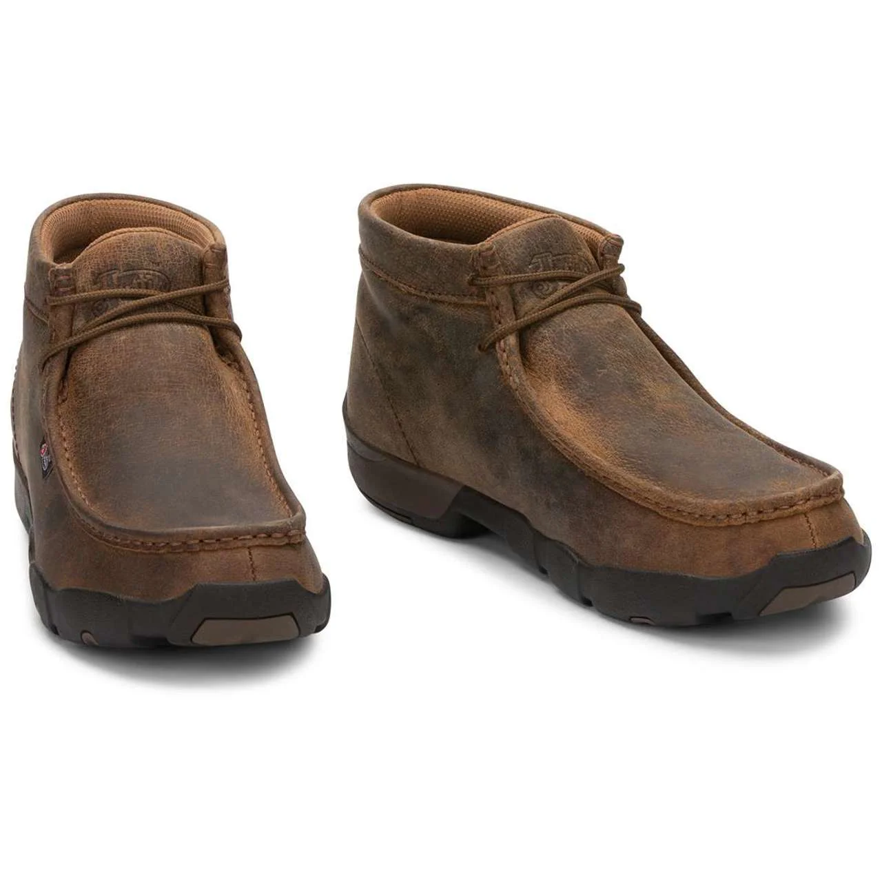 Justin Men's Cappie 4" EH Soft Toe Shoes, 232, Brown - Image 2