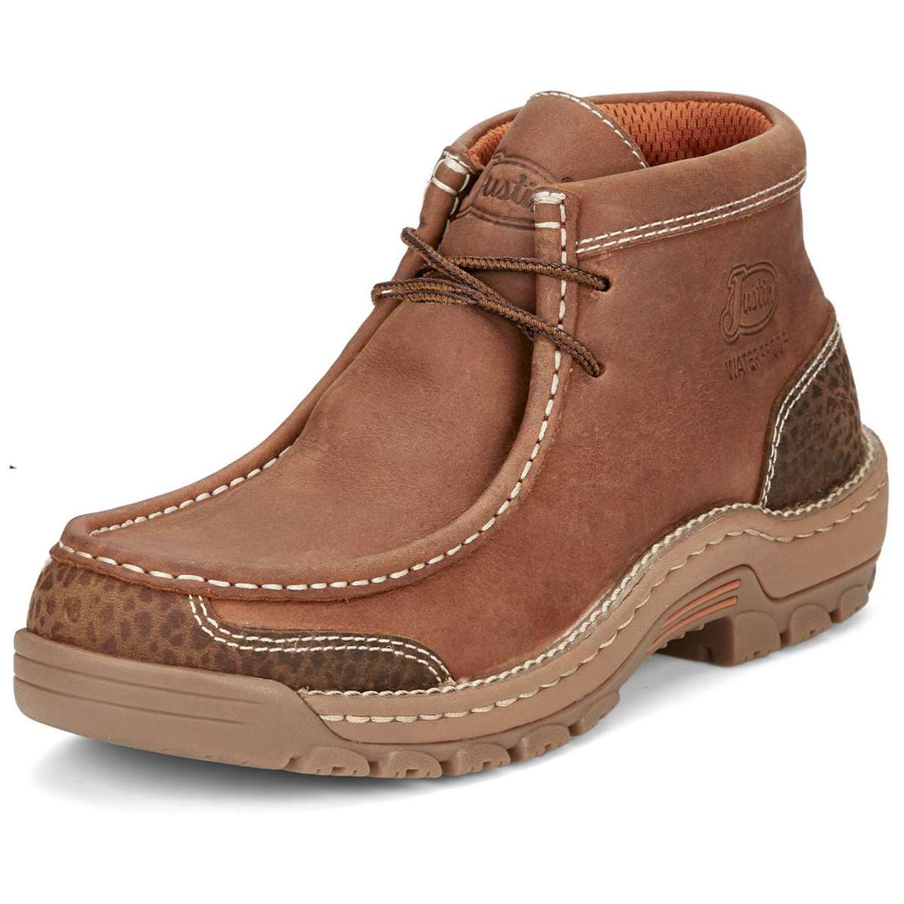 Justin Men's Crafton 4" Waterproof EH Soft Toe Shoes, SE251, Brown - Image 7