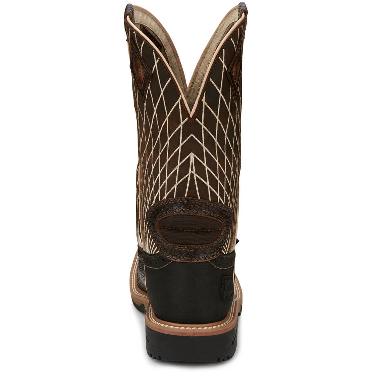 Justin Men's Derrickman 12" EH Composite Toe Boots, SE4833, Brown - Image 5