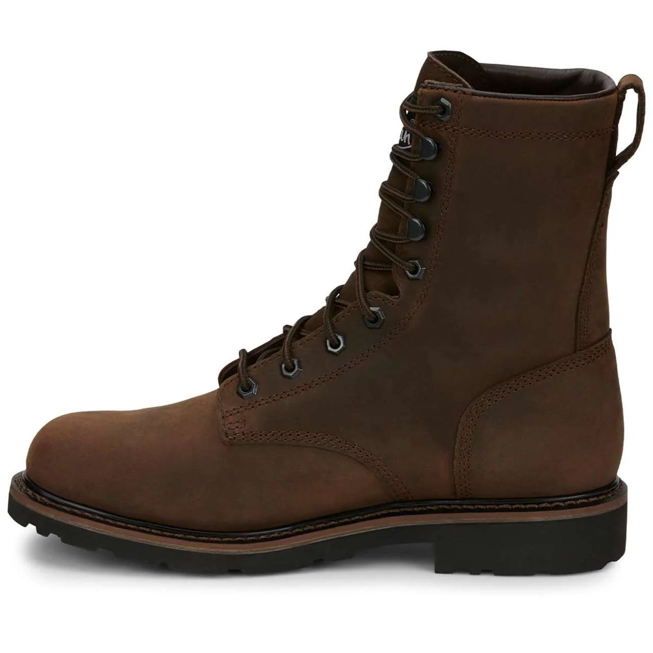 Justin Men's Drywall 8" Waterproof EH Steel Toe Boots, SE961, Brown - Image 4