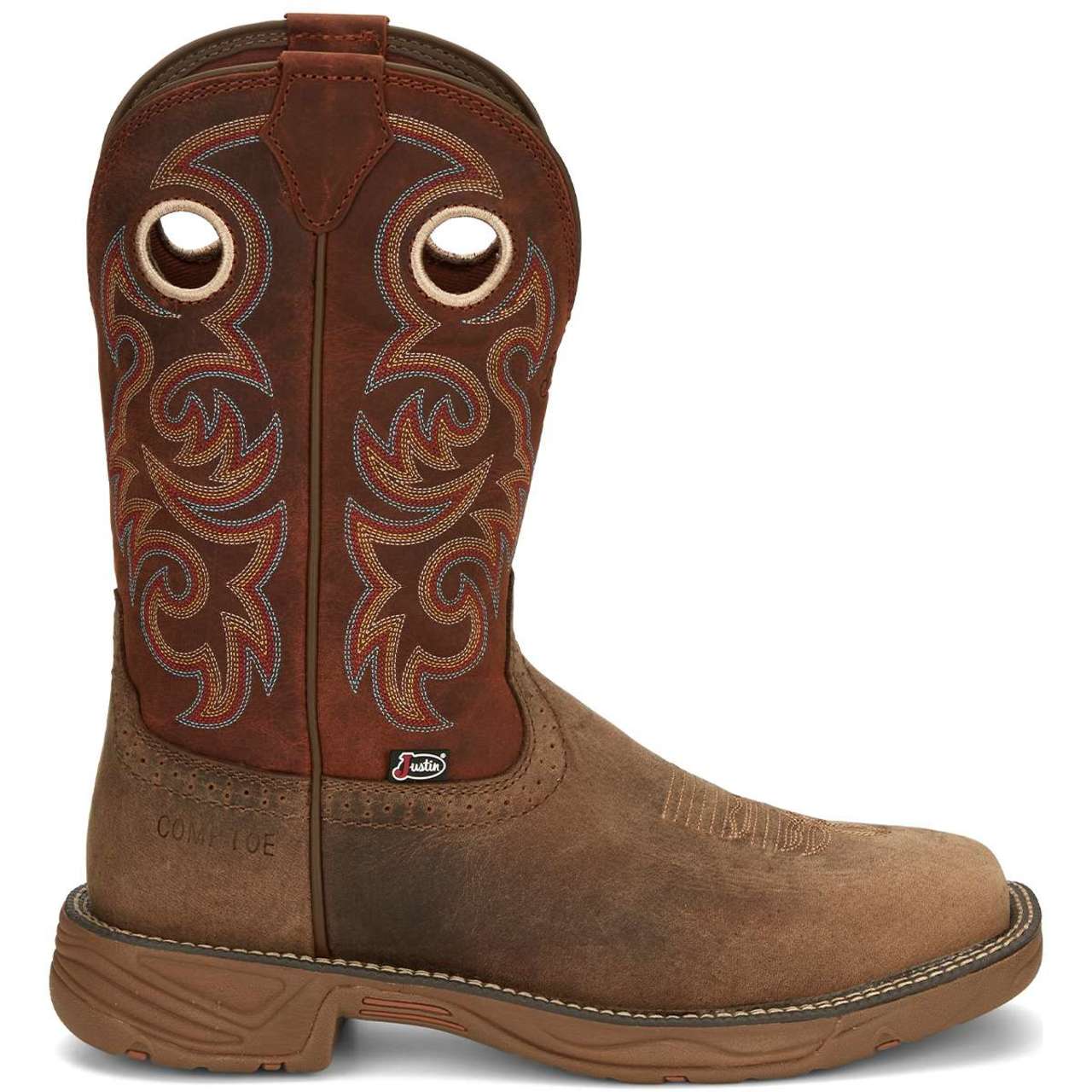 Justin Men's Rush 11" Waterproof EH Composite Toe Boots, SE4341, Brown