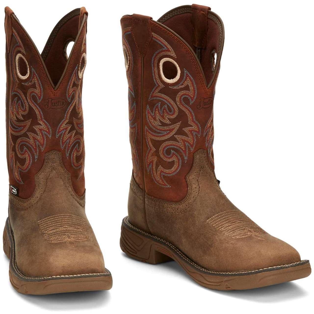 Justin Men's Rush 11" Waterproof EH Composite Toe Boots, SE4341, Brown - Image 2