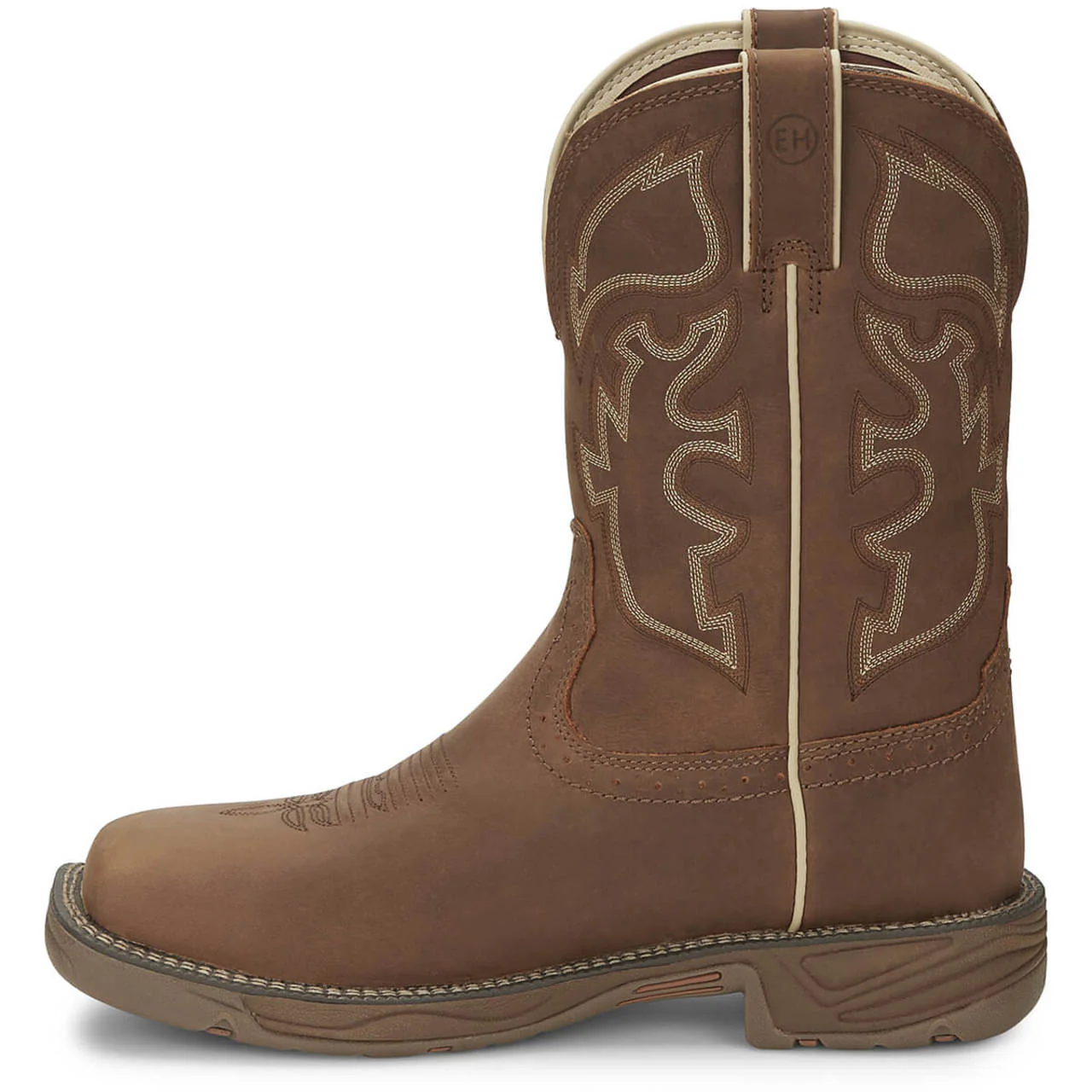 Justin Men's Rush 11" Waterproof EH Steel Toe Boots, WK4331, Tan - Image 4