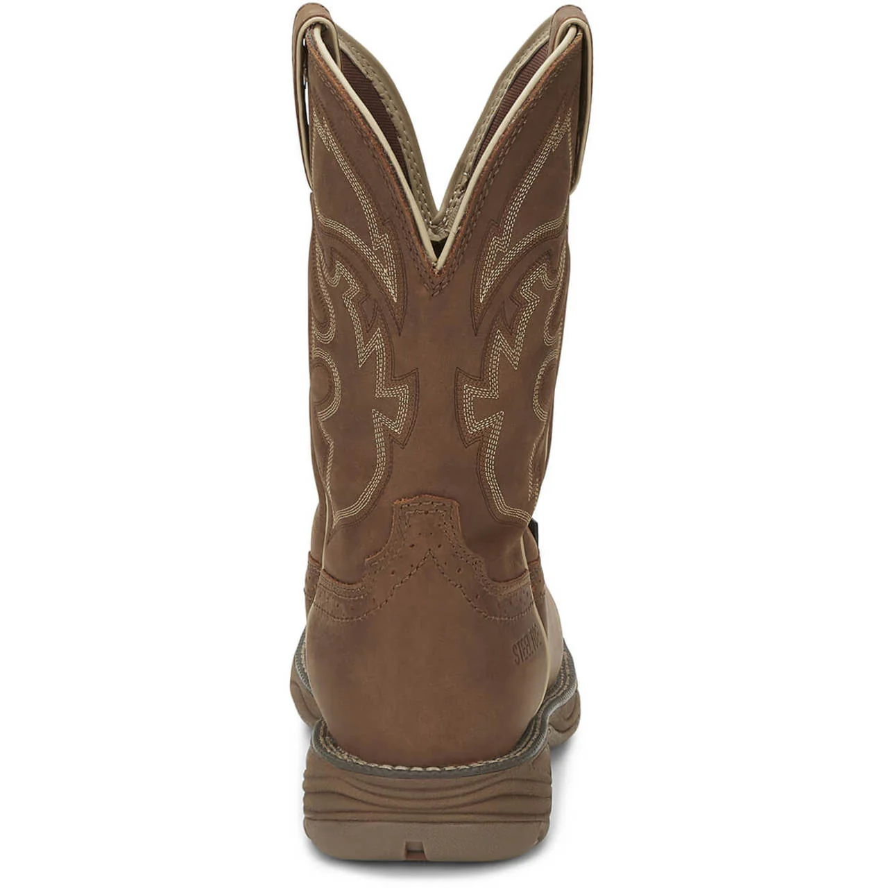 Justin Men's Rush 11" Waterproof EH Steel Toe Boots, WK4331, Tan - Image 5