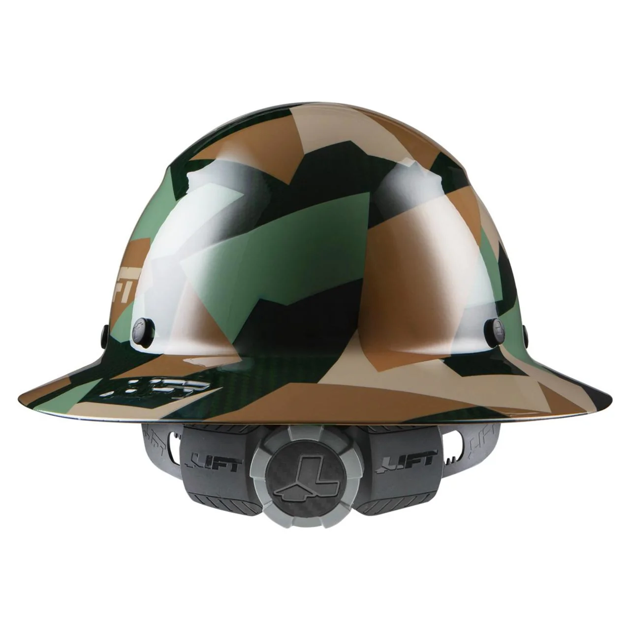 LIFT DAX Jungle Camo Carbon Fiber Full Brim Hard Hat - Image 4