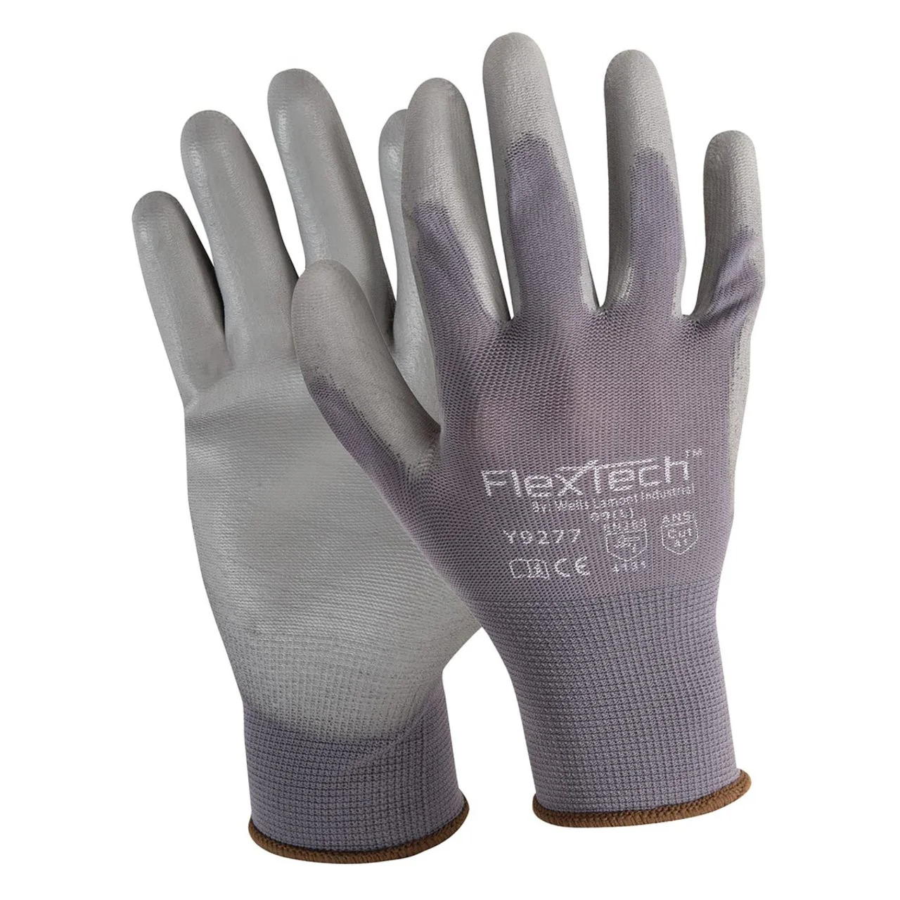 Wells Lamont Y9277 Gray A1 Cut Polyurethane Coated Gloves, Gray