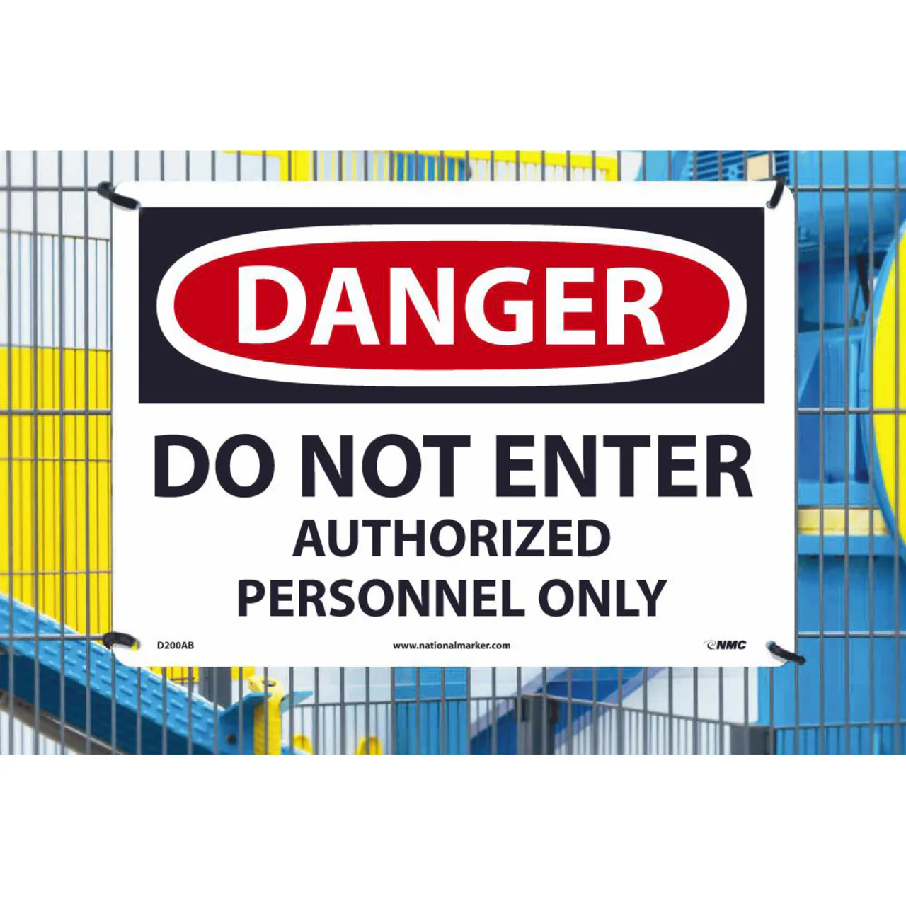 Danger Do Not Enter Authorized Personnel Only, 10x14 .040 Aluminum Sign - Image 2