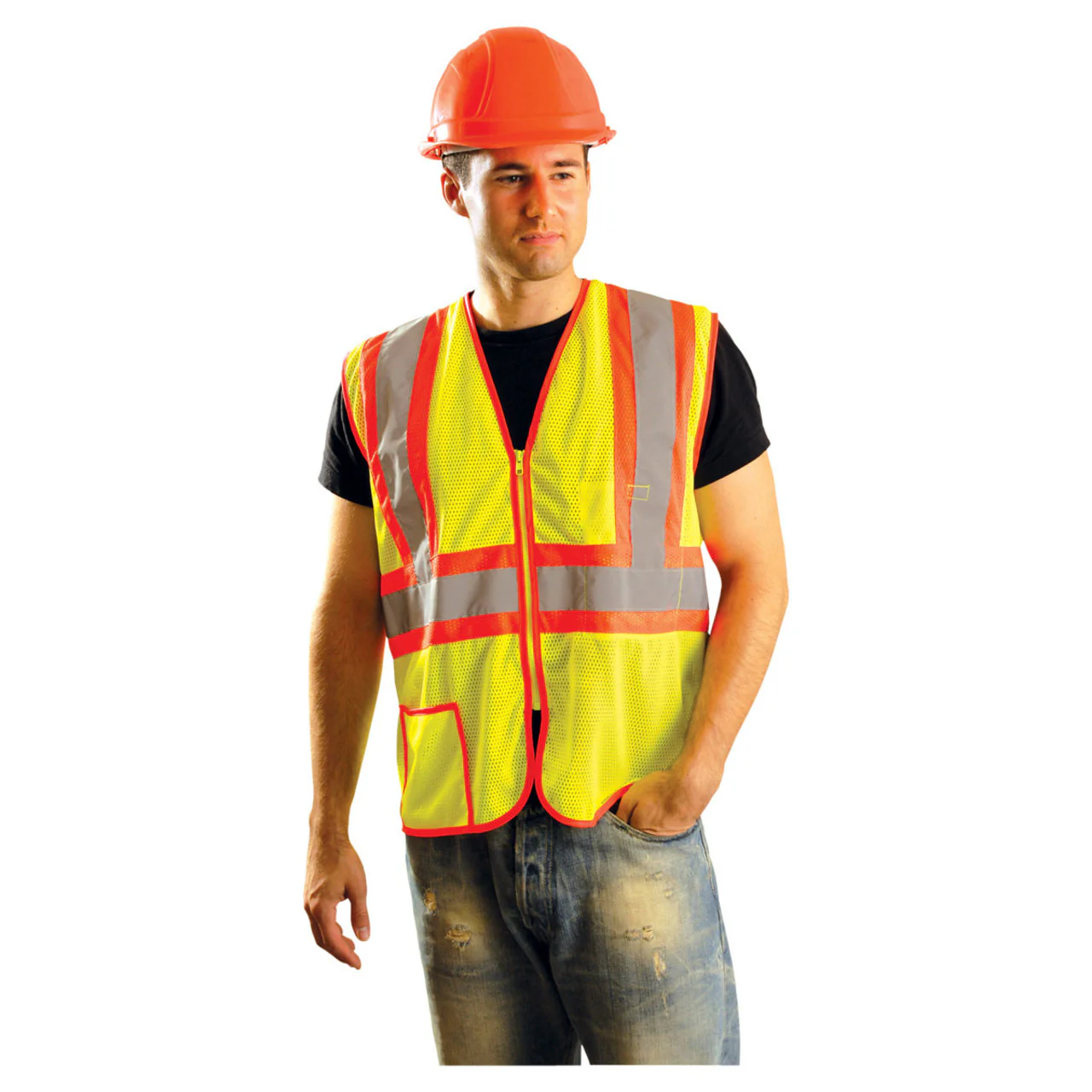 OccuNomix Type R Class 2 Hi-Vis Two-Tone Mesh Safety Vest, LUX-SSCLC2Z - Image 3