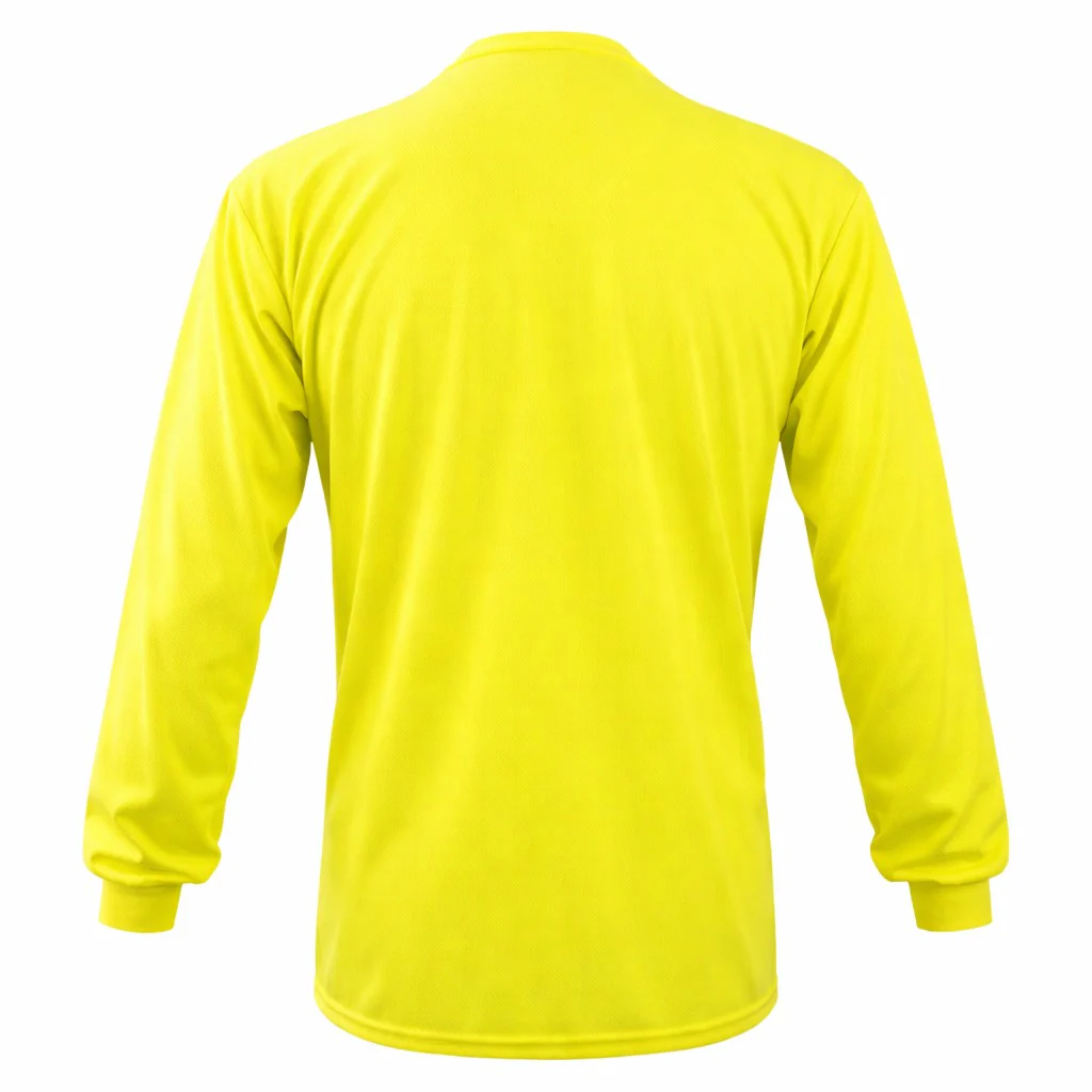 OccuNomix Hi-Vis Birdseye Long Sleeve T-Shirt, LUX-XLSPB - Image 2