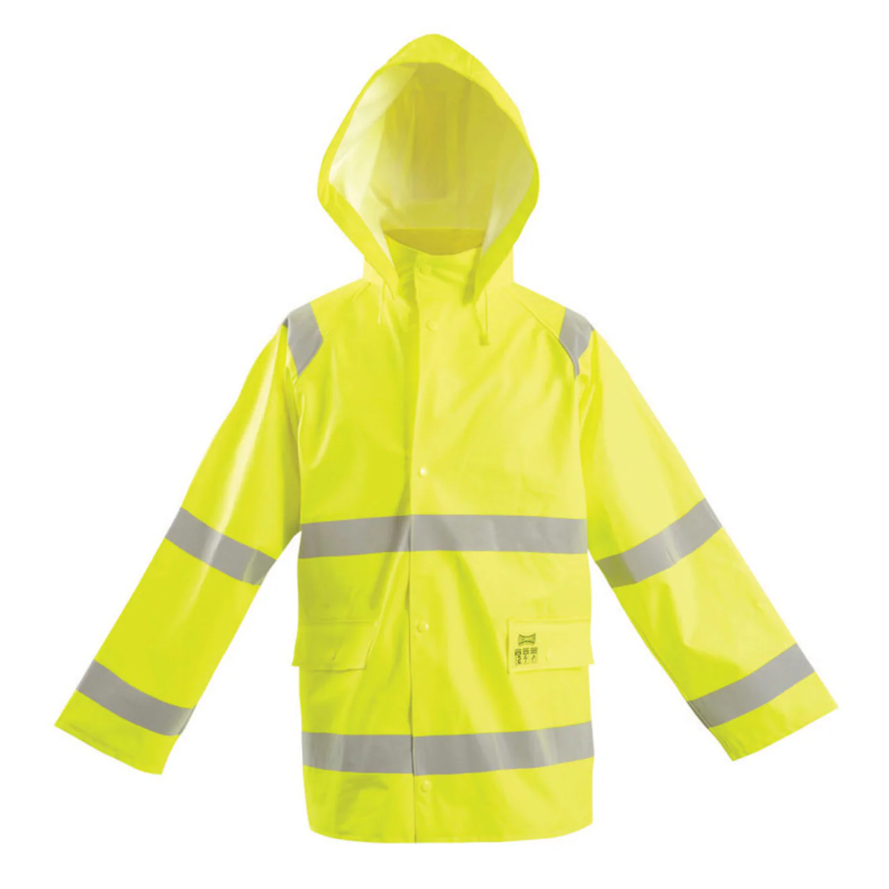 Occunomix Type R Class 3 Hi-Vis Flame Resistant Waterproof Rain Jacket, LUX-TJR/FR2