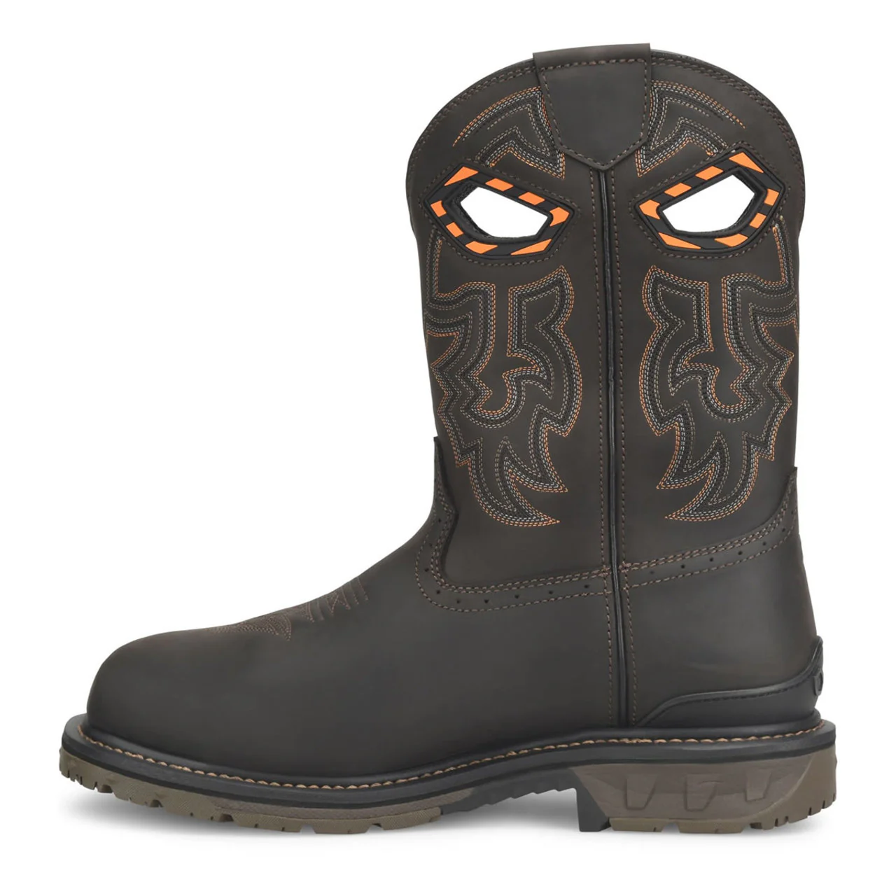 Phantom Rider Men's Bruner 11" EH Met-Guard Composite Toe Boots, PH5011, Dark Brown - Image 4