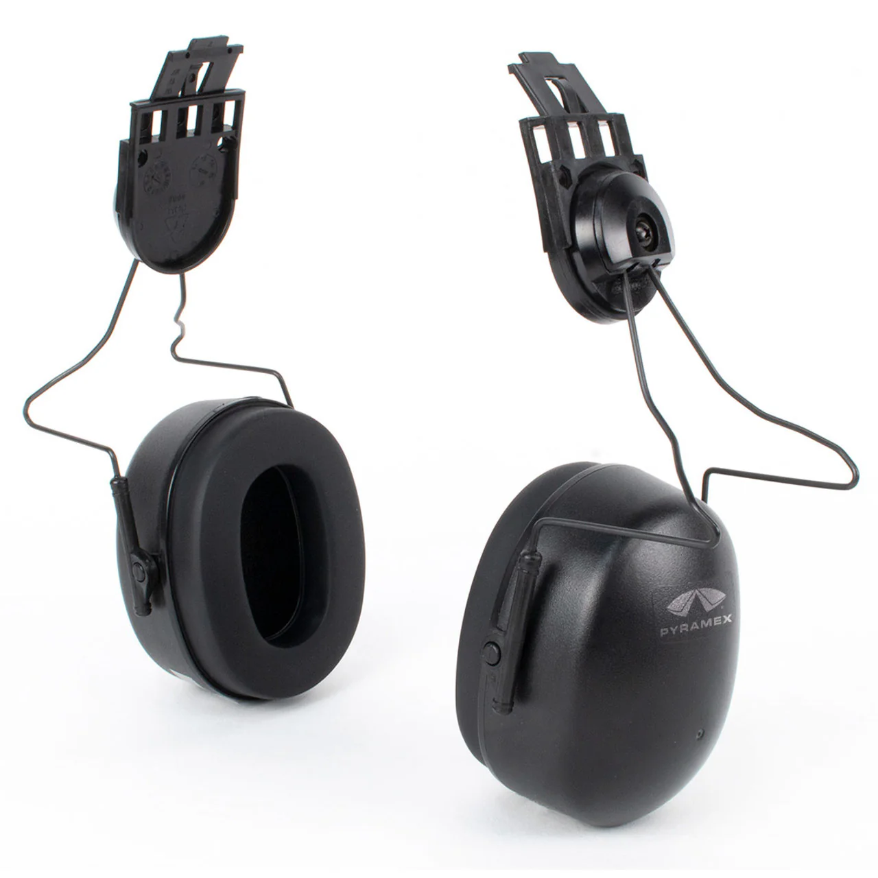 Pyramex Full Brim Hat Mounted Earmuffs, NRR 23dB, CMFB6010, Black