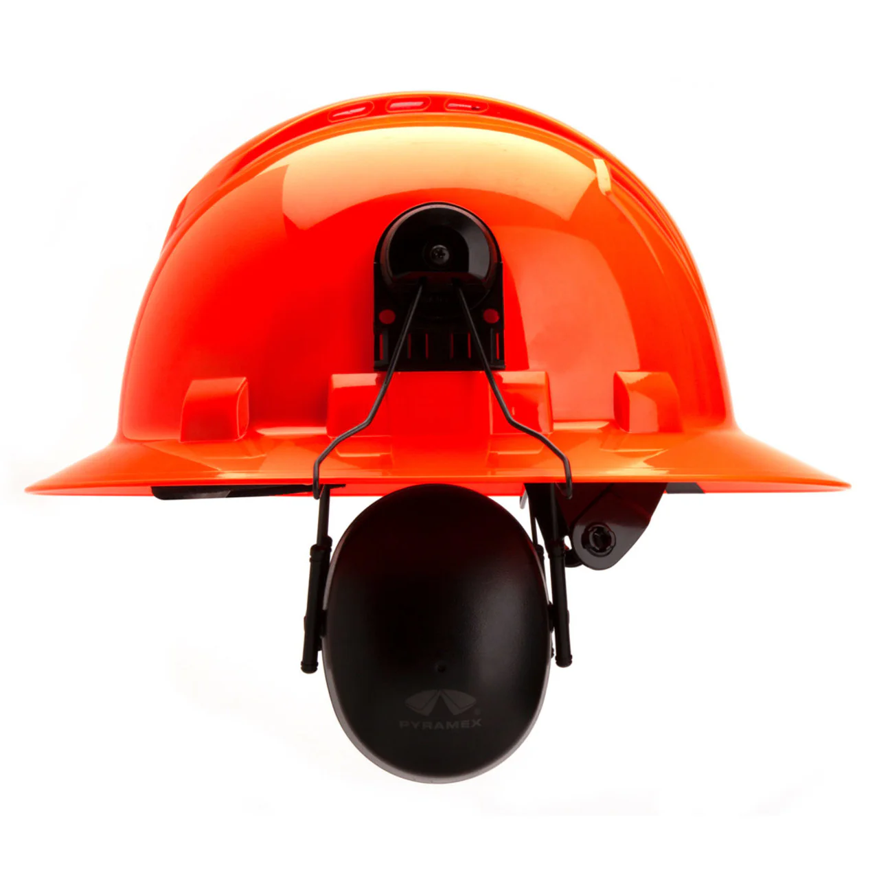 Pyramex Full Brim Hat Mounted Earmuffs, NRR 23dB, CMFB6010, Black - Image 3