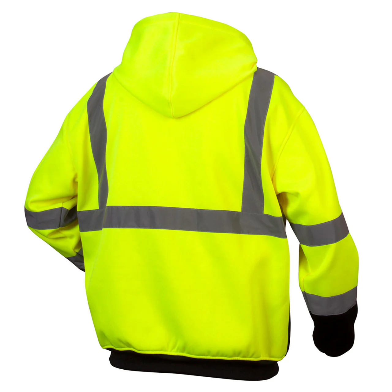 Pyramex RZH33 Type R Class 3 Hi-Vis Black Bottom Hooded Sweatshirt - Image 2