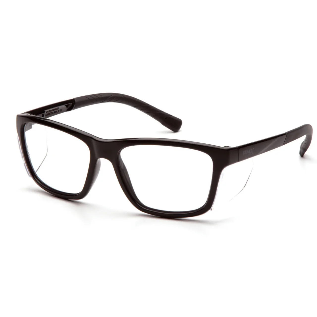 Pyramex Conaire Safety Glasses with Side Shields, Black Frame