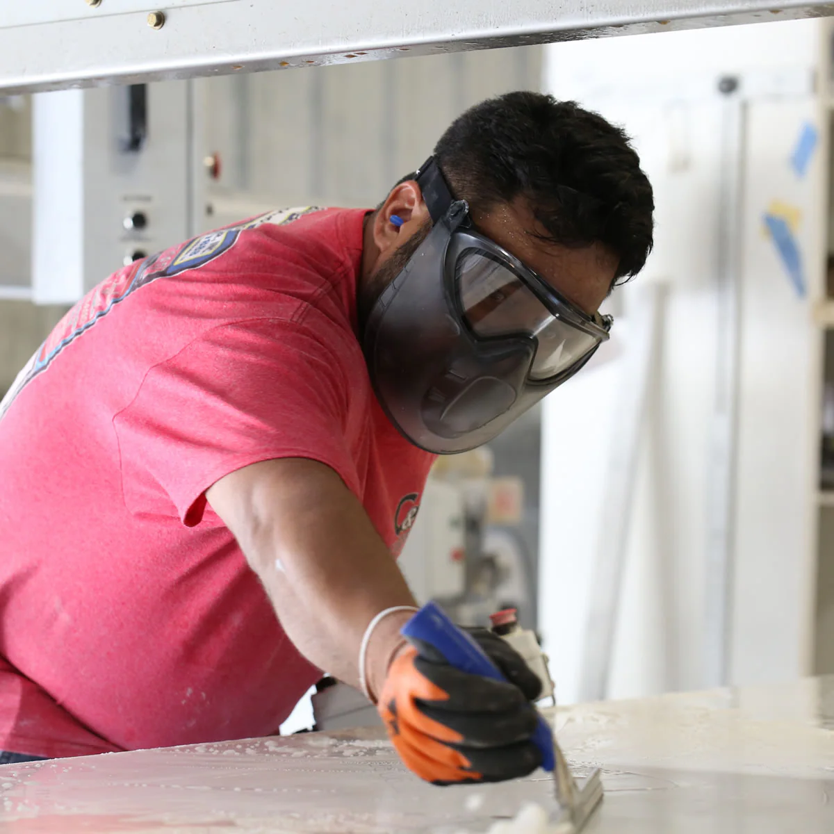 Pyramex GL505 Insulated A2 Cut Double Dipped Sandy Latex Coated Gloves, Hi-Vis Orange - Image 3